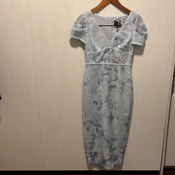 Brand new with tag Marchesa Notte light blue sequin dress size 2 - Picture 4 of 15